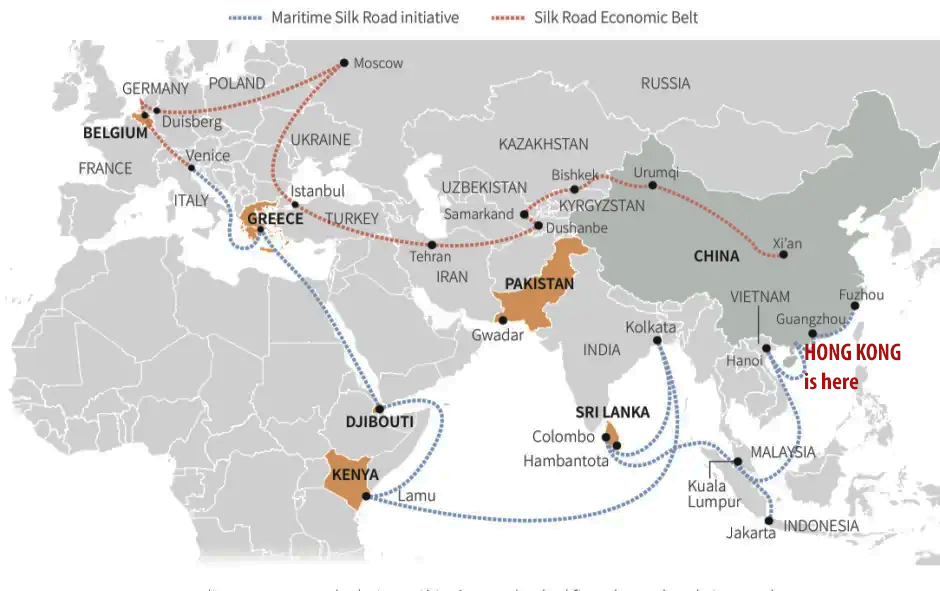 China's One Belt One Road map