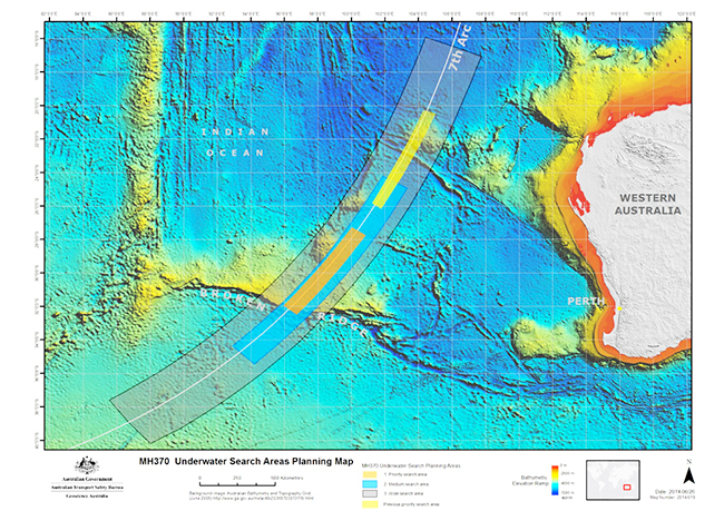 assumed MH370 flight path